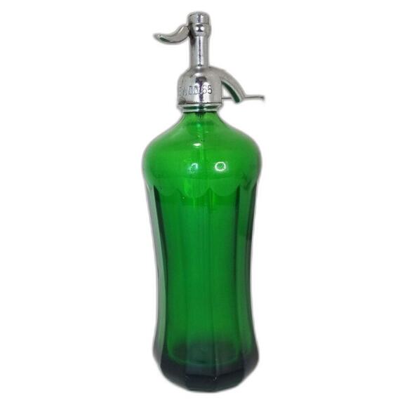 Antique Chrome Green Kauffman Beverage Co Soda Spray Seltzer Siphon Bottle 1900s - Picture 4 of 9